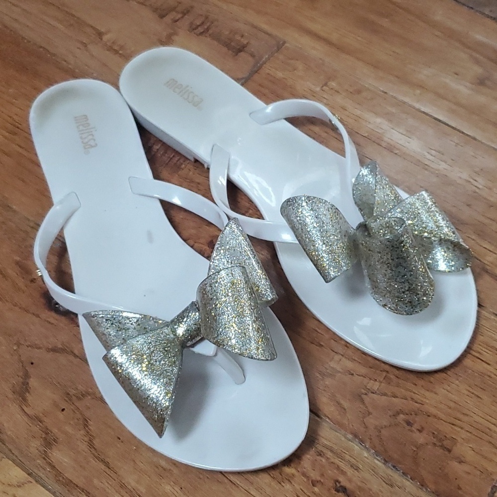 Melissa Harmonic bow sandals beige coquette